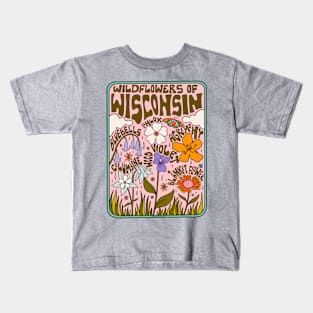 Wisconsin Wildflowers Kids T-Shirt